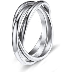 Three-Ring Rotating Anxiety Relief Jewelry for Couples